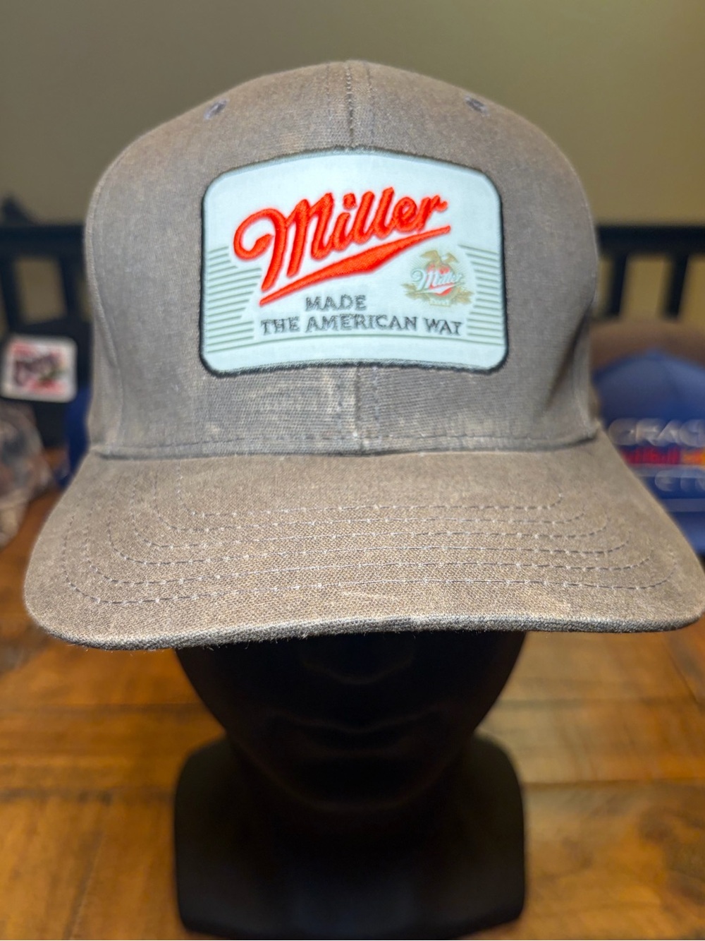 Miller Grey Logo Trucker Hat